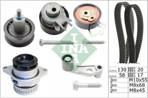 Vesipumppu + jakohihnasarja, AUDI A2, SEAT LEON, TOLEDO II, VW BORA I, BORA Variant, GOLF IV, GOLF Variant IV, LUPO I, POLO, POLO III, 0