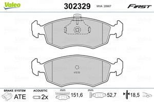 Jarrupalasarja, levyjarru, Etuakseli, FIAT DOBLO Minibus, minivan, DOBLO Skåp/stor limousine, 9948870, 9949125
