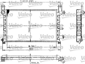 Jäähdytin, moottorinjäähdytys, FORD FIESTA III, FIESTA Skåp/stor limousine, 1004038, 1004039, 1107118, 1654321, 1671693, 6176237