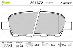 Jarrupalasarja, levyjarru, Taka-akseli, INFINITI,NISSAN,RENAULT,SUZUKI, 440608H385, 44060-8H385, 44060AL585, 44060-AL585, 44060AL586, 44
