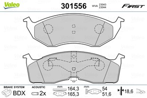 Jarrupalasarja, levyjarru, Etuakseli, CHRYSLER,DODGE,PLYMOUTH, 4728 124, 4728124, 4762 682, 4762682, 4773 264, 4773264, 4882 107, 488210