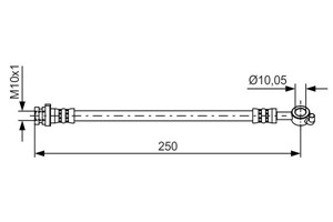 Jarruletku, Taka-akseli, Ulompi, Oikea, NISSAN QASHQAI / QASHQAI +2 I, QASHQAI / QASHQAI +2 VAN I, 46210 JD610