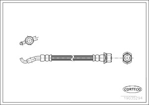 Jarruletku, Taka-akseli, vasen, TOYOTA AVENSIS, AVENSIS Kombi, AVENSIS Sedan, 90947-02E85