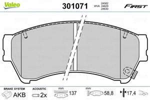 Jarrupalasarja, levyjarru, Etuakseli, MAZDA 6 Hatchback, 6 Kombi, 6 Sedan, GSYD3328Z, GSYD-33-28Z, GSYD3328Z9C, GSYD-33-28Z9C, GSYD3328Z