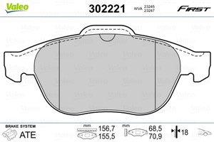 Jarrupalasarja, levyjarru, Etuakseli, RENAULT LAGUNA II, LAGUNA Grandtour II, SCÉNIC Minibus, minivan I, 410600032R, 410607613R, 770120