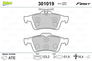 Jarrupalasarja, levyjarru, Etuakseli, Taka-akseli, FORD,VOLVO, 1233679, 1324300, 1360254, 1360306, 1566096, 1683374, 1753860, 1765765, 1