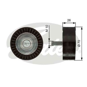 Ohjainrulla, moniurahihna, ALFA ROMEO,CADILLAC,FIAT,LANCIA,OPEL,SAAB,SUZUKI,VAUXHALL, 1204295, 1753079J60, 51758383, 51776566, 55190811,