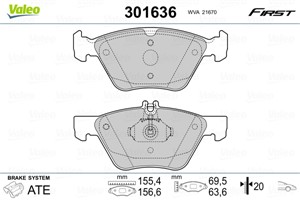 Jarrupalasarja, levyjarru, Etuakseli, CHRYSLER,MERCEDES-BENZ, 0024204520, 0024205020, 0034208320, 0044200320, 0044200720, 24204520, 2420