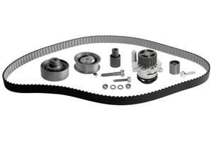 Vesipumppu + jakohihnasarja, AUDI,SEAT,SKODA,VW, 036 109 244 K, 038 109 243 D, 038 109 243 F, 038 109 243 G, 038 109 243 H, 038 109 243
