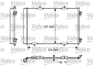 Kondensaattori, ilmastointilaite, CITROËN,DS,OPEL,PEUGEOT, 3637002, 6455EK, 6455-EK, 6455HF, 6455-HF, 6455HG, 6455-HG