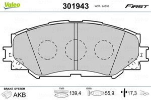 Jarrupalasarja, levyjarru, Etuakseli, Taka-akseli, LEXUS,SUBARU,TOYOTA, 04465-02220, 04465-02240, 04465-02310, 04465-0R010, 04465-12610,