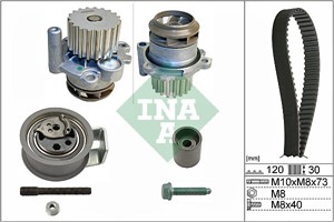 Vesipumppu + jakohihnasarja, AUDI A2, SEAT AROSA, SKODA FABIA I, FABIA Combi I, FABIA Sedan I, VW LUPO I, POLO, 038 109 119 L, 038 109 1