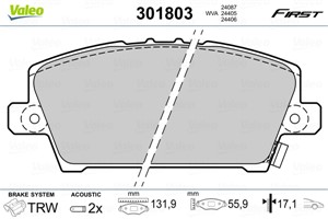Jarrupalasarja, levyjarru, Etuakseli, HONDA CIVIC Hatchback VIII, 45022SMGE00, 45022-SMG-E00, 45022SMGE01, 45022-SMG-E01, 45022SMGE50, 4