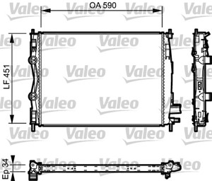Jäähdytin, moottorinjäähdytys, NISSAN QASHQAI / QASHQAI +2 I, 21400JD50A, 21400-JD50A, 21400JD50B, 21400-JD50B, 21400JD51B, 21400-JD51B,