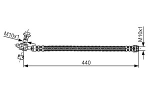 Jarruletku, Taka-akseli, VW TOUAREG, 7L6 611 776 A, 7L6 611 776