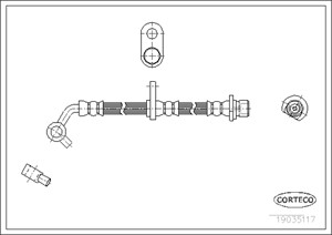 Jarruletku, Takana, Oikea, HONDA FR-V, 01466-SJF-010