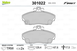 Jarrupalasarja, levyjarru, Etuakseli, HONDA,LOTUS,MG,ROVER, 45022S6DE01, 45022-S6D-E01, 45022S6DE50, 45022-S6D-E50, 45022S6DE51, 45022-S