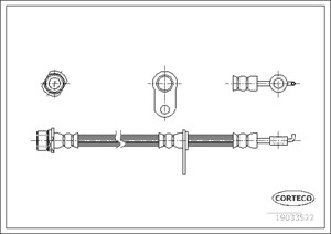 Jarruletku, Etuakseli, vasen, Vasen, TOYOTA AVENSIS VERSO, 9094702C78