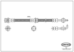 Jarruletku, Edessä, Etuakseli, Vasen, MAZDA, B45543980, B45543980A, B45543980B