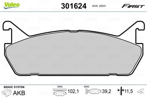 Jarrupalasarja, levyjarru, Taka-akseli, DAIHATSU,MAZDA,SUZUKI, 04492-87101-000, 04492-87102-000, 449287101000, 449287102000, 5580062G00,