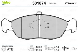 Jarrupalasarja, levyjarru, Etuakseli, Taka-akseli, CITROËN,PEUGEOT, 425134, 4251-34, 425138, 4251-38, 425139, 4251-39, 425142, 4251-42,