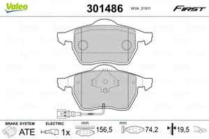 Jarrupalasarja, levyjarru, Etuakseli, AUDI,SEAT,SKODA,VW, 1J0698151K, 1J0698151M, 8N0698151A