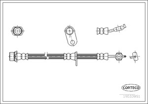 Jarruletku, Etuakseli, oikea, Oikea, TOYOTA AVENSIS, 9008094A60