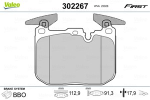 Jarrupalasarja, levyjarru, Etuakseli, BMW, 34 11 2 284 969, 34 11 6 850 850, 34 11 6 859 066, 34 11 6 878 876, 34112284969, 34116850850,