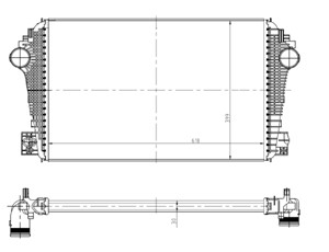 Välijäähdytin, VW AMAROK, AMAROK Flak/chassi, 2H0145804, 2H0145804D