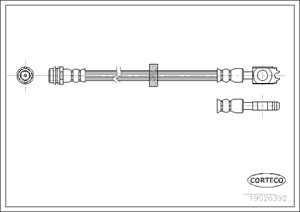 Jarruletku, Edessä, Etuakseli, AUDI,SEAT,SKODA,VW, 1J0611701, 1J0611701L