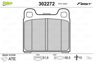 Jarrupalasarja, levyjarru, Etuakseli, AUDI,VW, 171698151E, 811698151, 861698151, 861698151A, 861698151E