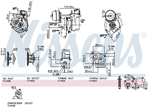 Turboahdin, FIAT,FORD,LANCIA,OPEL, 1539468, 1789114, 55202637, 5860028, 71724445, 71724552, 71724553, 93191833, 9S516K682AA, RE9S516K682