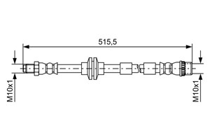 Jarruletku, etuakseli molemminpuoleinen, MERCEDES-BENZ, 415 428 00 35, A 415 428 00 35