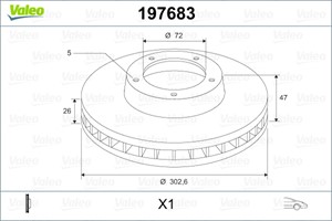 Jarrulevy, Etuakseli, FORD MAVERICK, MAZDA TRIBUTE, 4510722, 4668070, 5135519, 5185249, EF913325X, EF91-33-25X, EF913325XA, EF91-33-25XA