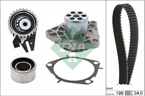 Vesipumppu + jakohihnasarja, ALFA ROMEO 159, 159 Sportwagon, 166, BRERA, SPIDER, FIAT CROMA, LANCIA THESIS, 46804051, 55183527, 55183528