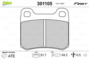 Jarrupalasarja, levyjarru, Taka-akseli, MERCEDES-BENZ 190 [W201], 0004208820, 0004209020, 0014200120, 14200120, 4208820, 4209020, A00142