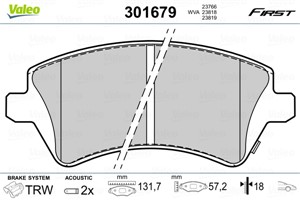 Jarrupalasarja, levyjarru, Etuakseli, TOYOTA COROLLA, COROLLA Kombi, COROLLA Sedan, 04465-02130, 446502130