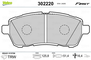Jarrupalasarja, levyjarru, Etuakseli, FORD,MAZDA, 1550219, 1676630, 1719275, 1749322, 1788734, 1848518, 1855307, 8V512K021AA, 8V51-2K021