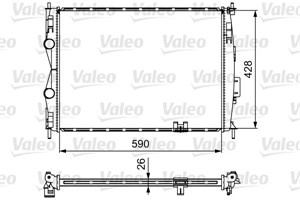 Jäähdytin, moottorinjäähdytys, NISSAN QASHQAI / QASHQAI +2 I, 21400JD900, 21400-JD900, 21410JD90A, 21410-JD90A