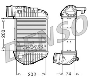 Välijäähdytin, Oikea, AUDI A6 Allroad C6, A6 C6, A6 C6 Avant, 4F0145806R, 4F0145806T