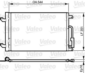 Kondensaattori, ilmastointilaite, LANCIA LYBRA, LYBRA SW, 51702350, 51708843