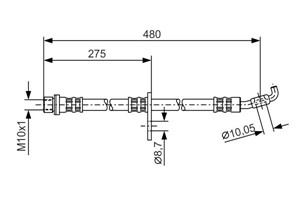 Jarruletku, Etuakseli, oikea, TOYOTA RAV 4 I, RAV 4 Cabrio I, 90947 02781