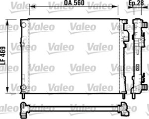 Jäähdytin, moottorinjäähdytys, NISSAN,OPEL,RENAULT,VAUXHALL, 2140000QAS, 21400-00QAS, 4408645, 7700312899, 91166001