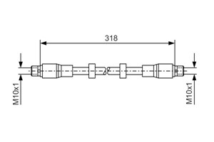 Jarruletku, etuakseli molemminpuoleinen, AUDI A6 Allroad C6, A6 C6, A6 C6 Avant, 4F0 611 707 B, 4F0 611 707