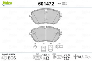 Jarrupalasarja, levyjarru, Etuakseli, DS,OPEL,PEUGEOT, 1612373080, 1647859680