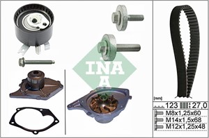 Vesipumppu + jakohihnasarja, NISSAN,RENAULT,SUZUKI, 1276184A00, 12761-84A00, 13 07 048 05R, 13028BN700, 13028-BN700, 13028BN701, 13028-B