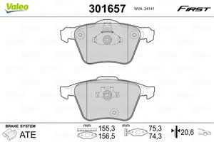 Jarrupalasarja, levyjarru, Etuakseli, VOLVO XC90 I, 274331, 30769125, 31262705, 31687101