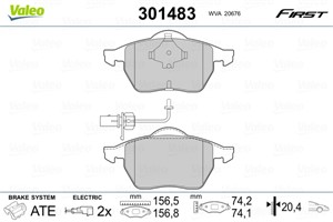 Jarrupalasarja, levyjarru, Etuakseli, AUDI,SEAT,SKODA,VW, 4B0698151AF, 4B0698151C, 4B0698151J, 4B0698151K, 4B0698151N, 4F0698151, 8E0698