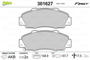 Jarrupalasarja, levyjarru, Etuakseli, ACURA,HONDA,ROVER, 45022S10A00, 45022-S10-A00, 45022S10A01, 45022-S10-A01, 45022S10A02, 45022-S10-