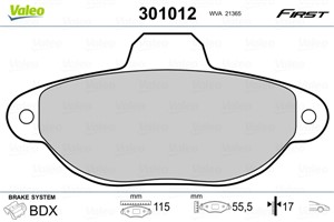 Jarrupalasarja, levyjarru, Etuakseli, FIAT,LANCIA, 5892737, 71737179, 71769056, 71770985, 77362185, 77362245, 77362248, 77362267, 773624